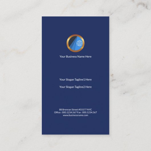 Stijlvolle drielaagse zakelijke ontwikkeling visitekaartje (Achterkant)