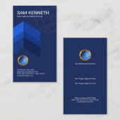 Stijlvolle drielaagse zakelijke ontwikkeling visitekaartje (Voorkant / Achterkant)