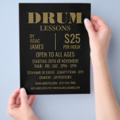 Stijlvolle drumlessen Adverteren brochure (Hand)