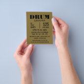 Stijlvolle drumlessen Adverteren brochure (Hand)