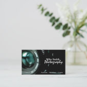 Stijlvolle dubbelzijdige visitekaartjes voor fotog (Staand voorkant)