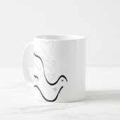 Stijlvolle duif in pasteelkleuren koffiemok (Voorkant links)