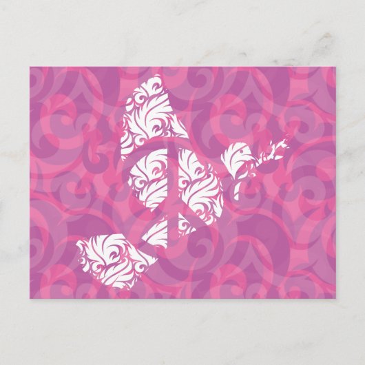 Stijlvolle duif van de vrede briefkaart (Voorkant)
