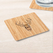 Stijlvolle, dunne, lichte houten korrels afdrukken kartonnen onderzetters (Schuin)