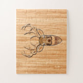 Stijlvolle, dunne, lichte houten korrels afdrukken legpuzzel (Verticaal)