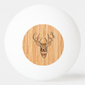 Stijlvolle, dunne, lichte houten korrels afdrukken pingpongbal (Achterkant)