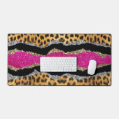 Stijlvolle, dunne, roze glittery-monogram voor die bureaumat (Keyboard & Muis)