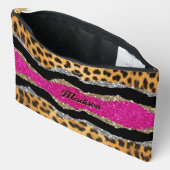 Stijlvolle, dunne, roze glittery-monogram voor die etui (Open)