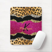 Stijlvolle, dunne, roze glittery-monogram voor die muismat (Met muis)