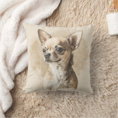 Stijlvolle dunne Tan Chihuahua Throw Cushion Kussen (Deken)