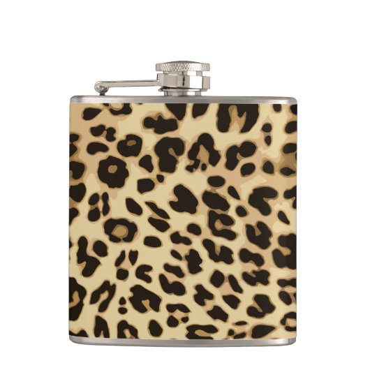 Stijlvolle duopard Animal Print Heupfles (Voorkant)