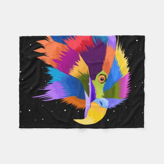 Stijlvolle Eagle Pop Fleece Deken (Voorkant (Horizontaal))