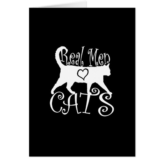 Stijlvolle echte Mannen liefdeskatten op een zwart (Voorkant)