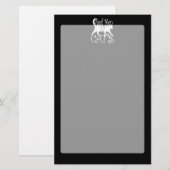 Stijlvolle echte Mannen liefdeskatten op een zwart Briefpapier (Voorkant / Achterkant)