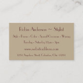 Stijlvolle eend-haarzout Unieke Visitekaartjes (Achterkant)