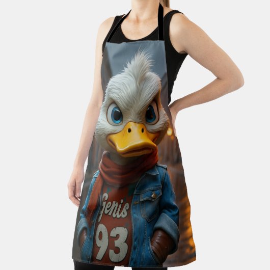 Stijlvolle eend in de stad All-Over Print Schort (Insitu)