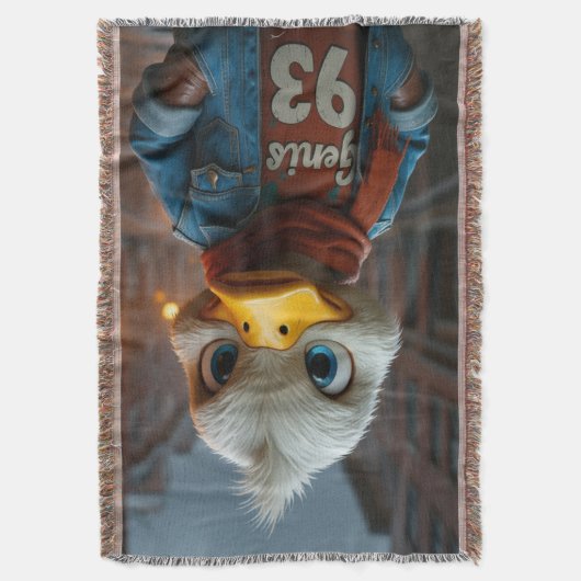 Stijlvolle eend in de stad gooien deken (Voorkant Verticaal)