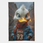Stijlvolle eend in de stad keukenhanddoeken (Verticaal)