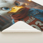 Stijlvolle eend in de stad Sherpa Blanket Deken (3/4)