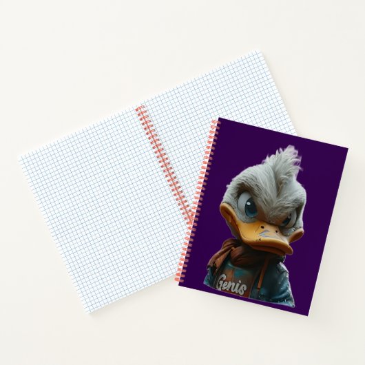 Stijlvolle eend in de stad spiraal Notitieboek (Binnen)