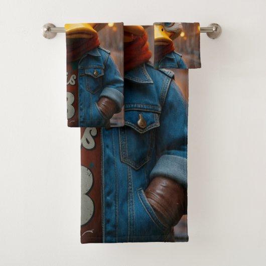 Stijlvolle eend in de stadshanddoek bad handdoek (Insitu)