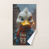 Stijlvolle eend in de stadshanddoek bad handdoek (Handdoek)