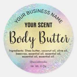 Stijlvolle Eenhoorn Glitter Body Butter Labels
