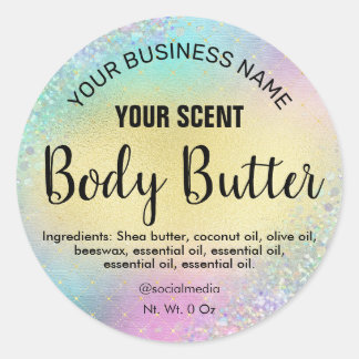 Stijlvolle Eenhoorn Glitter Body Butter Labels