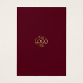 Stijlvolle Eenvoudige Bourgondische Rode Sieraden Visitekaartje (Achterkant)