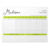 Stijlvolle eenvoudige dagelijkse gewoonte tracker  notitieblok (Voorkant)