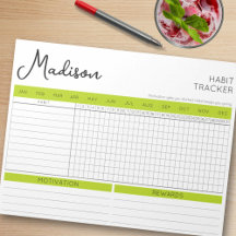 Stijlvolle eenvoudige dagelijkse gewoonte tracker 