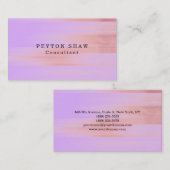 Stijlvolle, eenvoudige, dunne, roze professional visitekaartje (Voorkant / Achterkant)