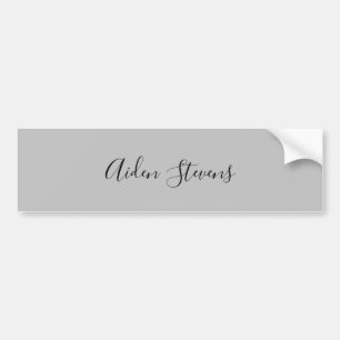 Stijlvolle eenvoudige effen grijs minimalistische bumpersticker