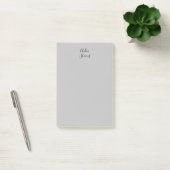 Stijlvolle eenvoudige effen grijs minimalistische  post-it® notes (Kantoor)