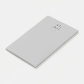 Stijlvolle eenvoudige effen grijs minimalistische  post-it® notes (Schuin)