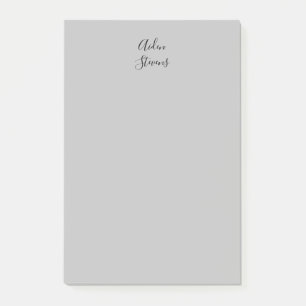Stijlvolle eenvoudige effen grijs minimalistische  post-it® notes