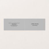 Stijlvolle eenvoudige effen grijs wit minimalist visitekaartje (Buitenkant ongevouwen)