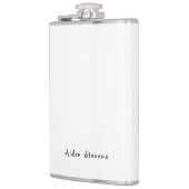 Stijlvolle eenvoudige effen zwart-wit minimalistis heupfles (Links)