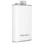 Stijlvolle eenvoudige effen zwart-wit minimalistis heupfles (Rechts)