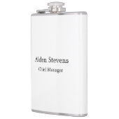 Stijlvolle eenvoudige effen zwart-wit minimalistis heupfles (Links)