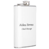 Stijlvolle eenvoudige effen zwart-wit minimalistis heupfles (Rechts)