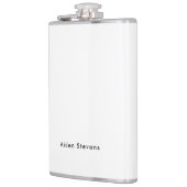 Stijlvolle eenvoudige effen zwart-wit minimalistis heupfles (Links)