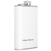 Stijlvolle eenvoudige effen zwart-wit minimalistis heupfles (Rechts)