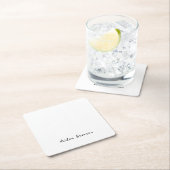 Stijlvolle eenvoudige effen zwart-wit minimalistis kartonnen onderzetters (Insitu)