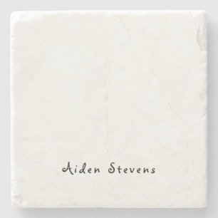 Stijlvolle eenvoudige effen zwart-wit minimalistis stenen onderzetter