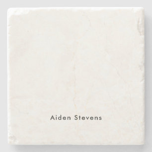 Stijlvolle eenvoudige effen zwart-wit minimalistis stenen onderzetter