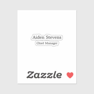 Stijlvolle eenvoudige effen zwart-wit minimalistis sticker