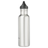 Stijlvolle eenvoudige effen zwart-wit minimalistis waterfles (Rechts)