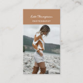 Stijlvolle, eenvoudige fotografie Terracotta Visitekaartje (Voorkant)