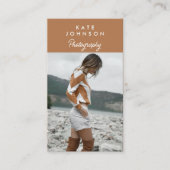 Stijlvolle, eenvoudige fotografie Terracotta Visitekaartje (Voorkant)